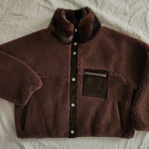Sandy Liang Dough Fleece in chocolate brown